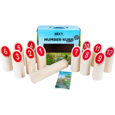 Afbeelding van Bex Sport Family Numbers Kubb Berkenhout