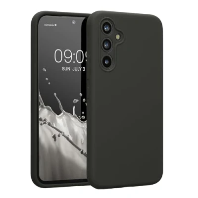 Afbeelding van kwmobile telefoonhoesje geschikt voor Samsung Galaxy A54 5G TPU backcover met siliconen coating Smartphone case in donkergrijs