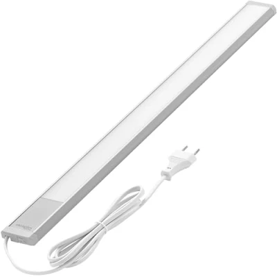 Afbeelding van Oktaplex Riva Led onderbouwlamp, keukenlamp, warmwit, 57,5 cm, 730 lm, met schakelaar, 10,4 W, 230 V, zilver