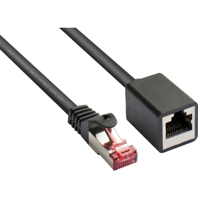 Afbeelding van S/FTP CAT6 Gigabit netwerk verlengkabel / zwart 2 meter