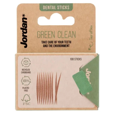 Afbeelding van Jordan Green Clean Tandenstokers Dun 100 stuks