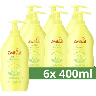 Afbeelding van 6x Zwitsal Shampoo Anti Klit 400 ml