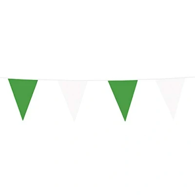 Afbeelding van Boland PE vlaggenlijn groen/wit Geen thema Feestversiering