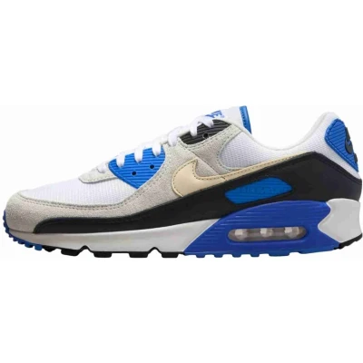 Afbeelding van Nike Sportswear AIR MAX 90 PRM Sneakers laag, Heren, Maat: 40, White/khaki/racer blue/black/phantom Leer/ synthetisch