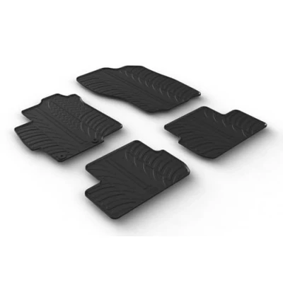 Afbeelding van Gledring 0366 Vloermatset Rubber voor en achter 4 zwart MITSUBISHI: Lancer 8 Limousine