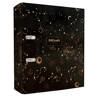 Afbeelding van Interdruk Ordner A4, 75 mm, metallic design, Dreams Black, A4+