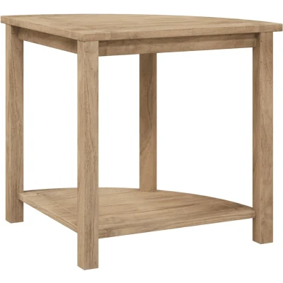 Afbeelding van Badkamertafel 45X45X45 Cm Massief Teakhout Zwart En Bruin