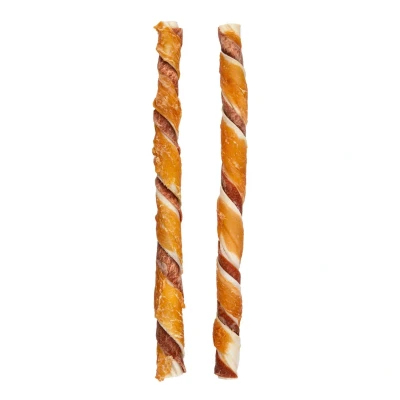 Afbeelding van Voskes Stick Runderhuid, Rund en Kip 25 cm 2 stuks