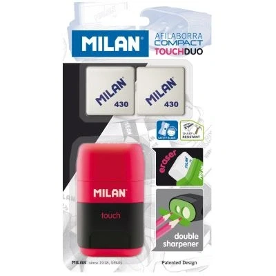 Image de Taille crayon compact blister + 2 gommes Milán