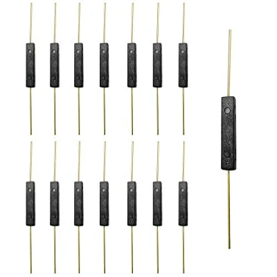 Afbeelding van GTIWUNG 15 stuks rietschakelaar, reed open schakelaar, magnetische schakelaar met inductie, 2,5 mm x 14 mm, rietschakelaar normaal (N/O)
