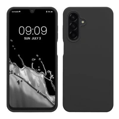Afbeelding van kwmobile telefoonhoesje geschikt voor Samsung Galaxy A26 5G Hoesje met siliconen coating Smartphone case in donkergrijs