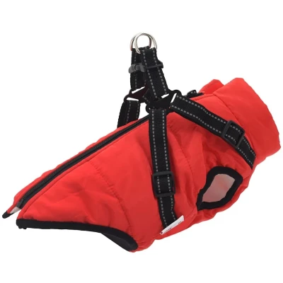 Afbeelding van vidaXL Hondenjas met harnas waterdicht reflecterend rood 2XL