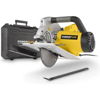 Afbeelding van Powerplus POWX0550 Elektrische cirkelzaag 1800W zaagblad 210mm Incl. parallelgeleider, stofafzuigingaansluiting, laser en 60T cirkelzaagblad hout