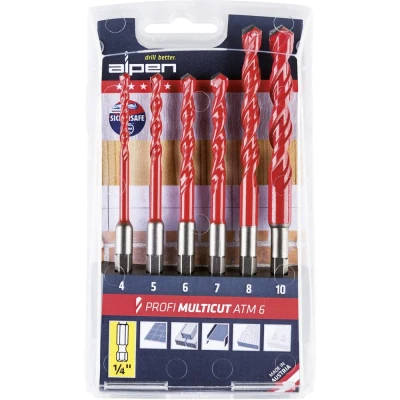 Afbeelding van Alpen MultiCut 0000100802100 Carbide Multifunctionele boorset 6 delig 1/4 (6.3 mm) 1 stuk(s)