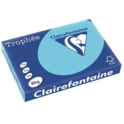 Afbeelding van Clairefontaine Trophée Pastel, Gekleurd Papier, A3, 80 G, 500 Vel, Helblauw Papier
