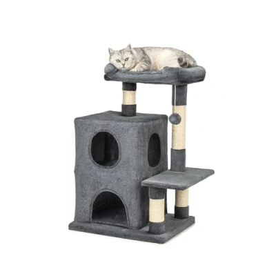 Afbeelding van dibea Krabpaal, Kattenboom, Hoogte 80 cm, Kleur Donkergrijs