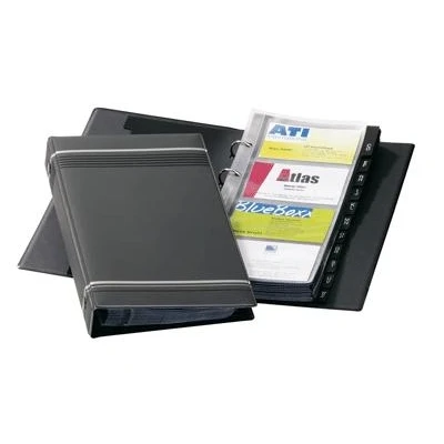 Image de Reliure 4 Anneaux Visifix 200 Carte De Visite Gris