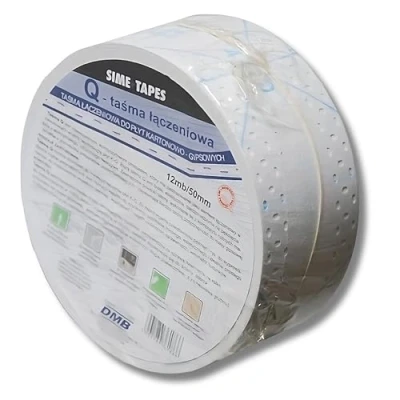 Afbeelding van Randbeschermingsband, hoekrail voor gipsplaten, afdichtingstape SIME TAPES Q, 12 strekkende meter / 50 mm