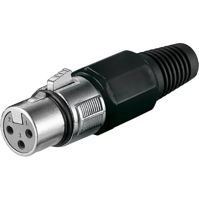 Afbeelding van Audio Stekker XLR Female Zwart Per 1 stuk