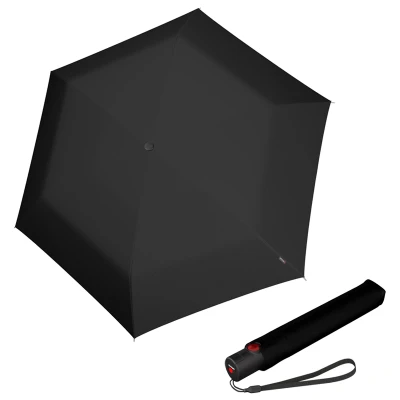 Afbeelding van Knirps U.200 Ultra Light Duomatic Paraplu UV Protection black with rosé coating