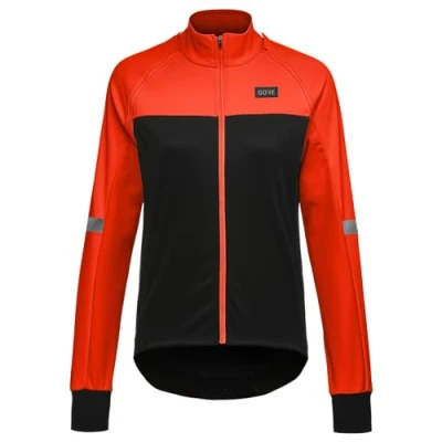 Afbeelding van Fietsjas Gore Phantom Dames maat Xxs Zwart oranje