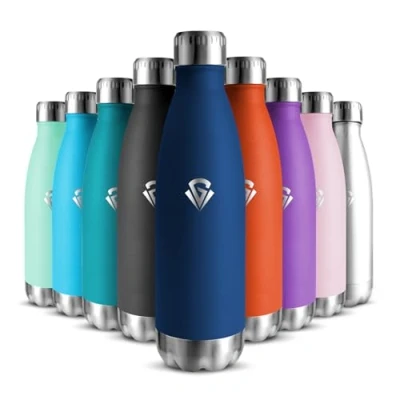 Afbeelding van HoneyHolly BPA vrije thermosfles, kinderfles, 500 ml, 18/8 roestvrij staal, lekvrije roestvrijstalen fles voor school, kantoor en outdooractiviteiten