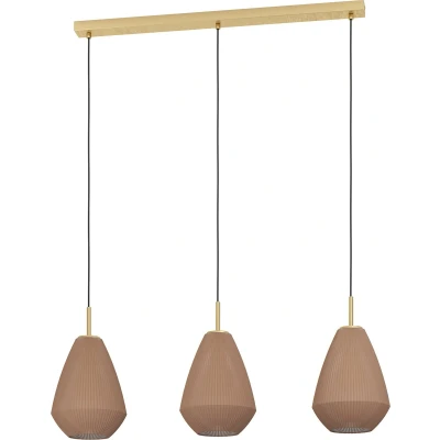Afbeelding van EGLO Caprarola Hanglamp E27 90 cm Zand/Koper Satijn Glas