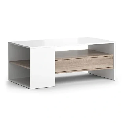 Afbeelding van Vicco Salontafel &quot;Fabien&quot;, wit/sonoma, 110 x 45 cm