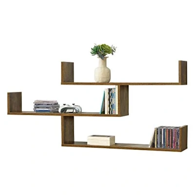 Afbeelding van Wandrek Grimstad met 3 planken 119x18x55 cm houtkleurig