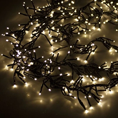 Afbeelding van Micro Cluster 1800 LED&#039;s 36 meter warm wit 8 functies + geheugen