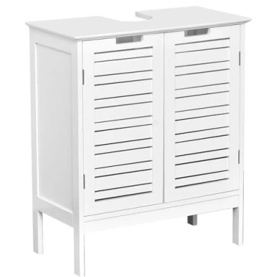 Afbeelding van TENDANCE Wastafelonderkast met 2 deuren en 1 binnenplank, H 70 cm, Miami wit