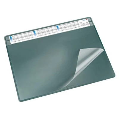 Afbeelding van Läufer 47651 Durella Soft bureauonderlegger met transparante standaard en kalender, antislip 50 x 65 cm, groen