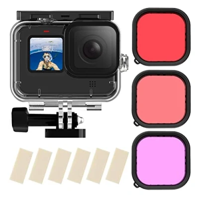 Afbeelding van TELESIN Waterdichte Behuizing Case voor Gopro 11 10 9 Zwart, 50 M Onderwater Duiken Transparante Beschermhoes Shell met Quick Release Mount HERO Zwart Actie Camera Accessoire
