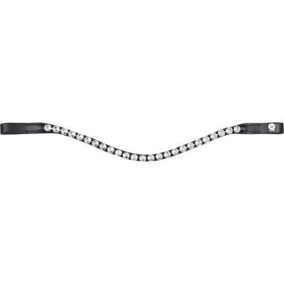 Afbeelding van Waldhausen Frontriem X Line Boost Zwart/Clear White Pony