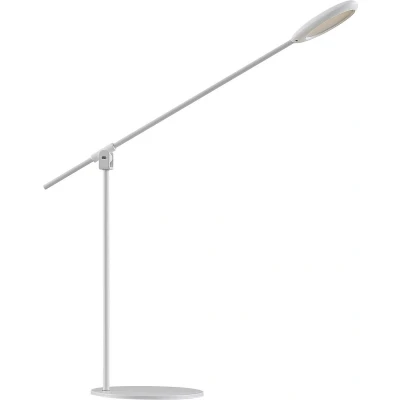 Afbeelding van PRIOS LED bureaulamp met touchdimmer CCT 1licht ABS polycarbonaat, aluminium H: 42 cm wit Inclusief lichtbron