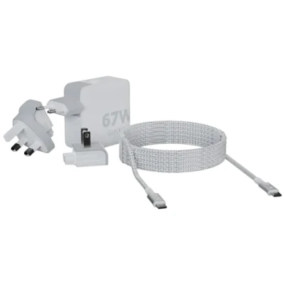 Afbeelding van Xtorm Gan Ultra USB 2 C Snellader 67W Wit + Adapter Kabel