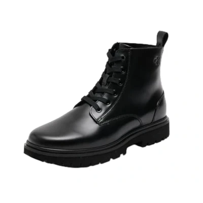 Afbeelding van Calvin Klein Jeans EVA BOOT MID Laceup Korte laarzen, Dames, Maat: 40, Triple black Leer