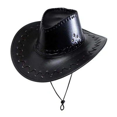 Afbeelding van &quot;Zwarte cowboyhoed voor volwassenen Verkleedhoofddeksel One size&quot;