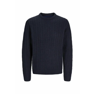 Afbeelding van Jack &amp; Jones Trui Jprbludiogo Cable Knit Ln 12259700 Night Sky/full Struc Mannen Maat L