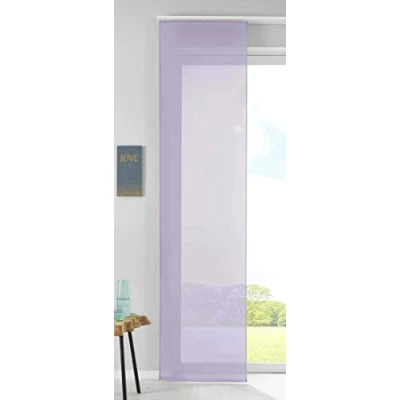 Afbeelding van 85589N Set van 1 voile schuifgordijn, 245 x 60 cm, grijs