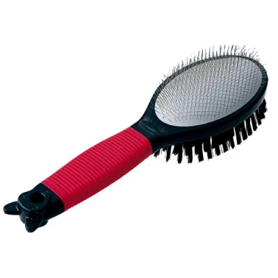 Afbeelding van Ferplast Poedelborstel Dubbel Hondenvachtborstel 23x6.7x5.2 cm Rood Zwart