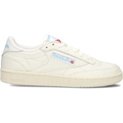 Afbeelding van Reebok Classic CLUB C 85 Vintage Sneakers laag, Dames, Maat: 40, Chalk/alabaster/sky blue Leer en textiel