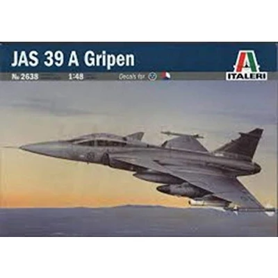 Afbeelding van 1:48 Italeri 2638 Saab JAS 39 A Gripen Gevechtsvliegtuig Plastic Modelbouwpakket