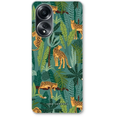 Afbeelding van Case Company® hoesje geschikt voor Oppo A58 4G Luipaard 2 Soft Cover Telefoonhoesje Bescherming aan alle Kanten en Schermrand