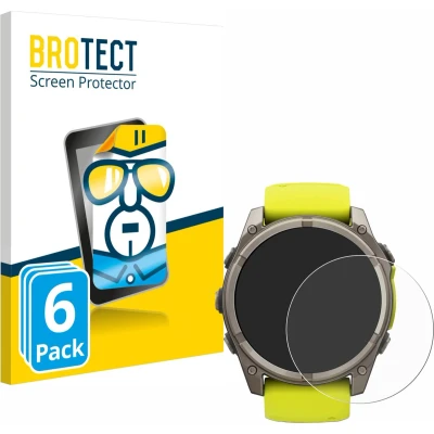 Afbeelding van BROTECT Screenprotector voor Garmin Fenix 8 Solar (51 mm) Folie Beschermfolie transparant (6 Stuks)