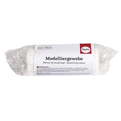 Afbeelding van 1x Rol gips gaas/gipsverband 10 cm x 200 Gipsrollen Zwanger Gipsbuik Maskers Afdruk lichaam