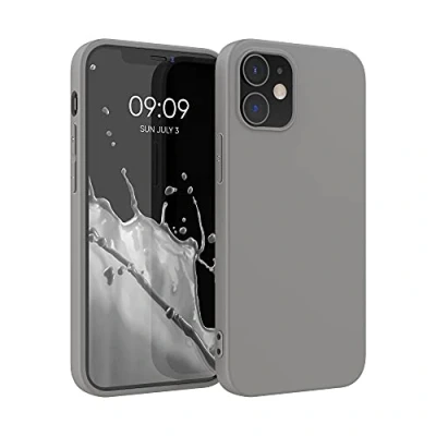 Afbeelding van kwmobile telefoonhoesje geschikt voor Apple iPhone 12 / Pro Hoesje smartphone Back cover in steengrijs