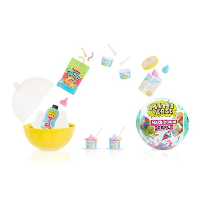 Afbeelding van MGA&#039;s Miniverse Make It mini Cafe Series 5 1 bal, verzamel de 8, collectie, ondoorzichtige verpakking, doe het zelf, hars, replica voeding, verzamelaars en kinderen vanaf 8 jaar, niet eetbaar