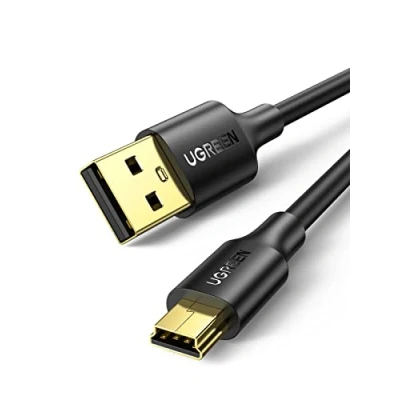 Afbeelding van UGREEN Mini USB kabel 2.0 type A naar B opladen en synchroniseren, compatibel met PS3 controller GoPro Hero 4 Black Canon EOS 700D Nikon D3100 camera, harde schijf, MP3 speler, GPS, 1 m