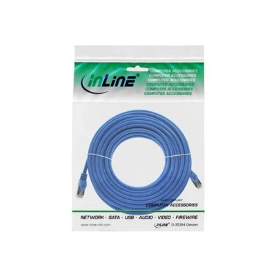 Image de InLine Cordon de raccordement RJ 45 (M) pour 25 m SFTP CAT 5e moulé bleu